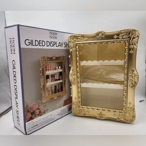 NEW TIK TOK VIRAL Room 2 Room Gold Gilded Display Shelf